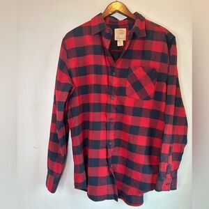 Telluride clothing company red and black flannel